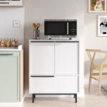 [en. casa] Comoda alba Vesanto cu 3 usi si 3 rafturi, 91x75x36 cm (85630621) Comoda