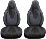 Panda Set 2 huse scaune fata auto Panda pentru tetiere monobloc, gri petrol (IN5172)