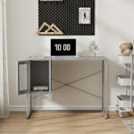 [en. casa] Birou Sund din otel gri 100x50 cm cu compartiment lateral (84378115)