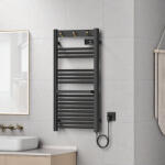 [pro. tec] Portprosop electric baie Uvdal 105x50 cm, negru, 500W (84059511)