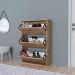 [en. casa] Pantofar Aurskog cu 3 compartimente, finisaj stejar, 110x73, 5x24 cm (83562319) Pantofar