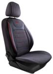 Panda Set huse scaune auto Panda Prestige negre cu cusatura rosie, 11 piese (IN3072)