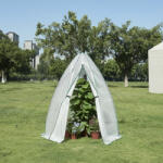 [en. casa] Solar tip tunel pentru plante Hunze 183x160 cm, alb, cu folie PE (84224932)