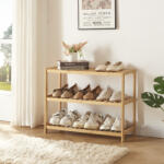 [en. casa] Pantofar din bambus cu 3 rafturi pentru 9 perechi Dammfleth (82296571) Pantofar