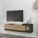 [en. casa] Comoda TV suspendata Luhanka 150 cm, stejar si antracit, [en. casa] (83062723)
