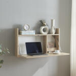 [en. casa] Birou pliabil de perete Rautalampi 83x48x15 cm alb si stejar (83922868)
