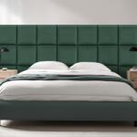 [neu. haus] Set 4 panouri tapitate de perete Carpino, catifea verde închis 30x30 cm (84224174)