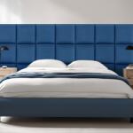 [neu. haus] Set 4 panouri tapitate de perete Carpino, catifea, 30x30 cm, bleumarin (84224177)