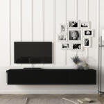 [en. casa] Comoda TV suspendata Vihti 180x31x29, 5 cm neagra [en. casa] (83062688)