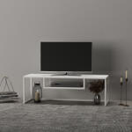 [en. casa] Masa TV Isokyrö din metal, alba, 120x40x40 cm, cu raft deschis (84234579)