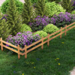 [en. casa] Set 2 garduri de gradina din lemn Krölpa 100x40 cm, natur (82292170)