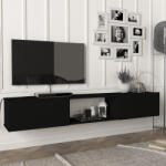 [en. casa] Comoda TV suspendata Paltamo 180x31x29, 5 cm neagra [en. casa] (83062712)