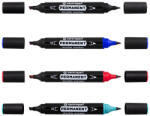 Centropen Marker permanent 2 capete CENTROPEN 1666 rosu