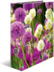 HERMA Biblioraft A4 carton laminat, 7 cm, HERMA Flowers Purple Sensation