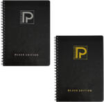 PAPERLAND Caiet cu spirala A4, 96 file, coperta carton, PAPERLAND Black Edition dictando