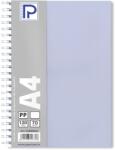 PAPERLAND Caiet cu spirala A4, 120 file, matematica, coperta plastic, PAPERLAND PP400 lila