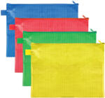 VELOFLEX Mapa din plastic A4, cu fermoar, VELOFLEX Mesh Color galben
