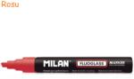 MILAN Marker tabla magnetica sticla MILAN Fluoglass rosu