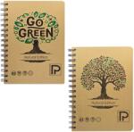 PAPERLAND Caiet cu spirala A5, coperta kraft, 96 file, PAPERLAND Go Green matematica