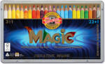 KOH-I-NOOR Creioane colorate multicolore KOH-I-NOOR Magic 3 in 1 Jumbo, 24 buc/set