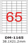 ACCENTA Etichete autocolante albe, colturi drepte, 100 coli/top, ACCENTA 65/A4 (38.1 x 21.2 mm)