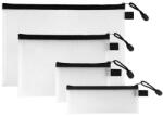  Set 4 mape din plastic, inchidere cu fermoar, Mesh
