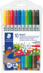 STAEDTLER Carioci cu 2 capete 1mm/3mm, 10 culori/set STAEDTLER Noris