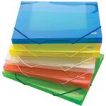 Centrum Mapa plastic A4 cu elastic si burduf 40 mm, CENTRUM albastru transparent