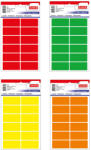 Tanex Etichete autocolante, 23x50 mm, TANEX, 60 buc/set galben