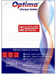Optima Etichete autocolante albe, colturi drepte, 100 coli/top, OPTIMA 24/A4 (70 x 37 mm)