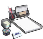  Set 6 piese organizare birou, metal, Mesh