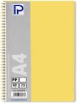 PAPERLAND Caiet cu spirala A4, 80 file, dictando, coperta plastic, PAPERLAND PP400 galben