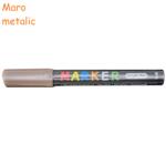 M&G Marker cu vopsea acrilica, varf rotund 2 mm, M-G maro metalic
