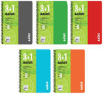 Keskin Color Caiet cu spirala A4, 100 file, 4 sectiuni, coperta plastic, KESKIN COLOR Asist