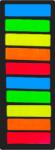  Index autoadeziv plastic 45x12 mm, 10 culori neon, 200 buc/set