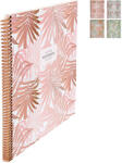 Keskin Color Caiet cu spirala A4, 80 file, coperta carton, KESKIN COLOR La Plume Leaves matematica