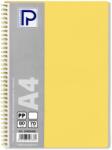 PAPERLAND Caiet cu spirala A4, 80 file, velin, coperta plastic, PAPERLAND PP400 galben