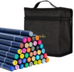Deli Markere sketching cu 2 capete 1 mm/6 mm, DELI Finenolo 184, 40 culori/set