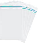 ACCENTA Pungi cu fermoar ziplock dublu, 100 x 150 mm, ACCENTA, 25 buc/set