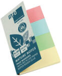 INFO NOTES Index autoadeziv hartie reciclata 50x20 mm, 4 culori, 160 file/set, INFO NOTES
