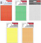 Tanex Etichete autocolante rotunde, 10 mm, TANEX, 540 buc/set galben