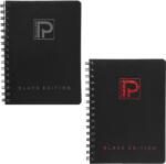 PAPERLAND Caiet cu spirala A5, 96 file, coperta carton, PAPERLAND Black Edition dictando