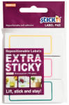 STICK'N Etichete autocolante albe cu margine color, 25x65 mm, 3x30 buc/set, STICK'N