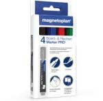 Magnetoplan Marker whiteboard si flipchart, MAGNETOPLAN, 4 buc. /set