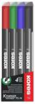 Kores Marker permanent KORES, 4 culori/set