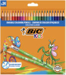 BIC Creioane colorate cu radiera BIC Evolution Illusion, 24 culori/set