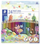 STAEDTLER Creioane colorate triunghiulare 24 culori/set STAEDTLER Noris