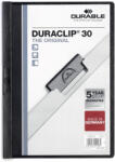 DURABLE Dosar plastic A4 cu clema pivotanta pentru 30 coli, DURABLE DuraClip negru