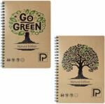 PAPERLAND Caiet cu spirala A4, coperta kraft, 96 file, PAPERLAND Go Green matematica