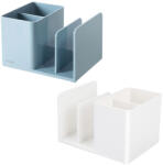 DELI Suport accesorii birou, 2 compartimente + 2 separatoare, DELI NUSIGN alb